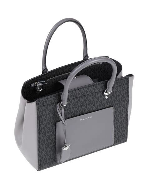 michael kors black and grey handbag